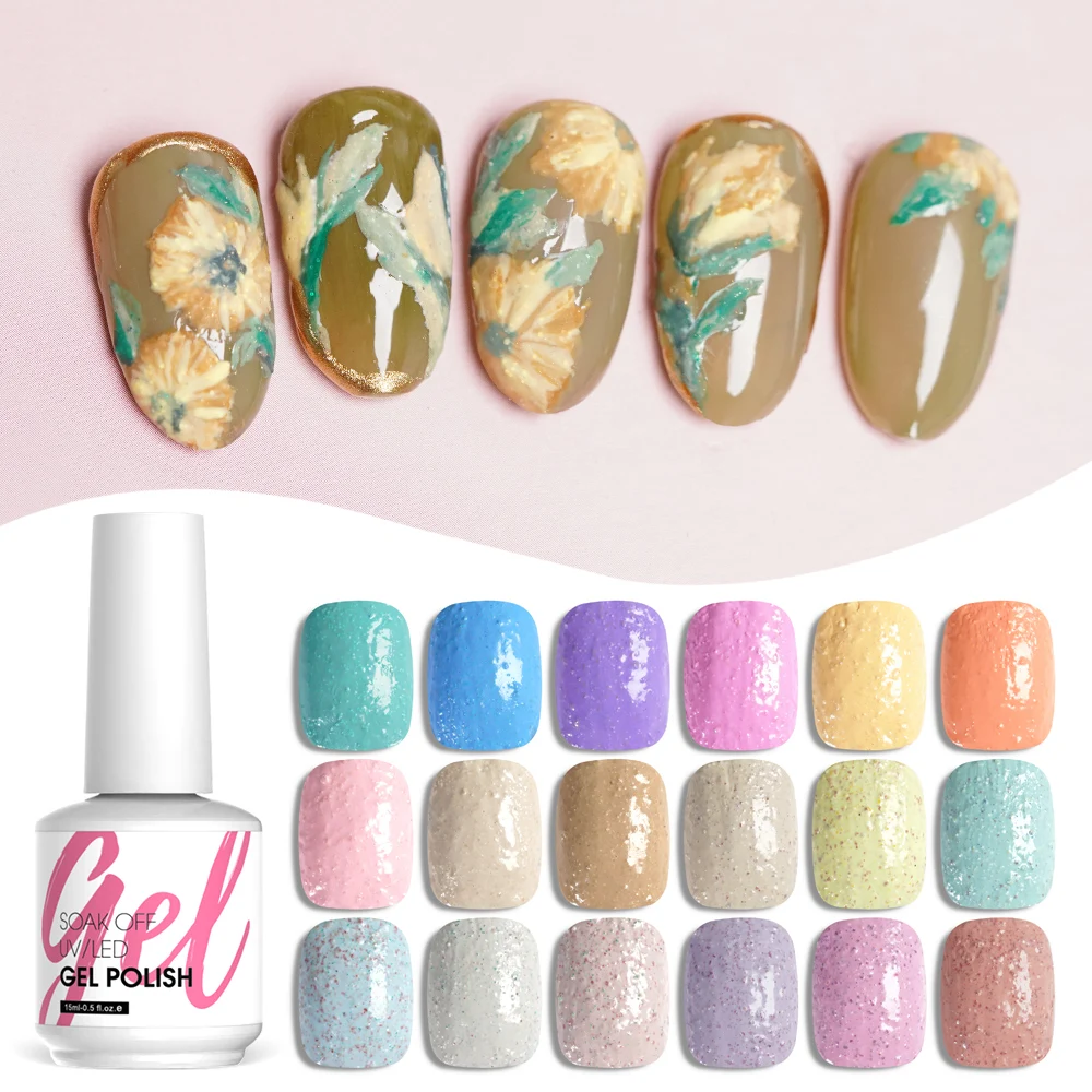 Sand Rock Color Custom Logo Cruelty Free Non ToxicVery Good Soak Off Esmaltes De UV Nail Gel Polish
