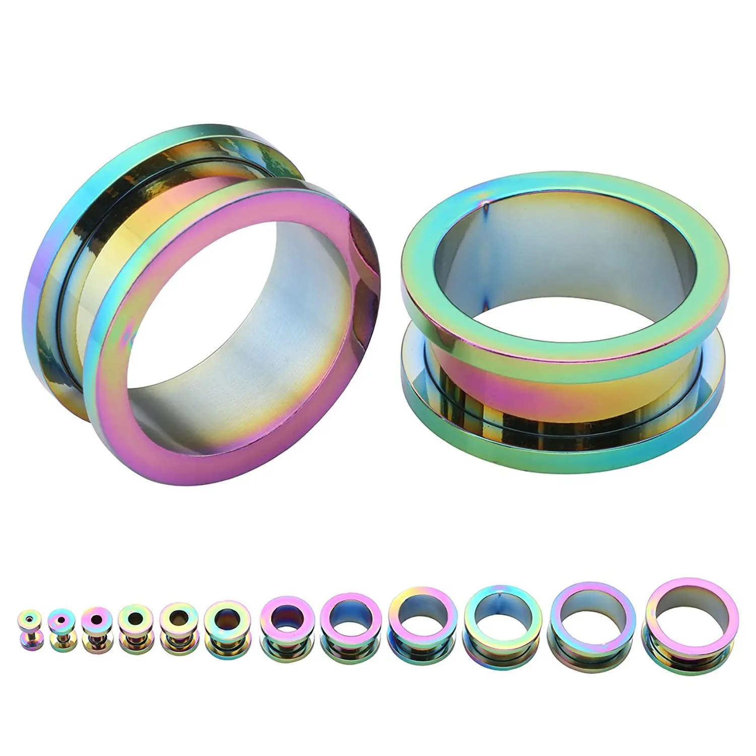 NUORO 2-30mm Flesh Tunnels Plugs Stretchers Spiral Ear Expander Jewelry For Women Men Stainless Steel Ear Plugs Tunnel Piercing