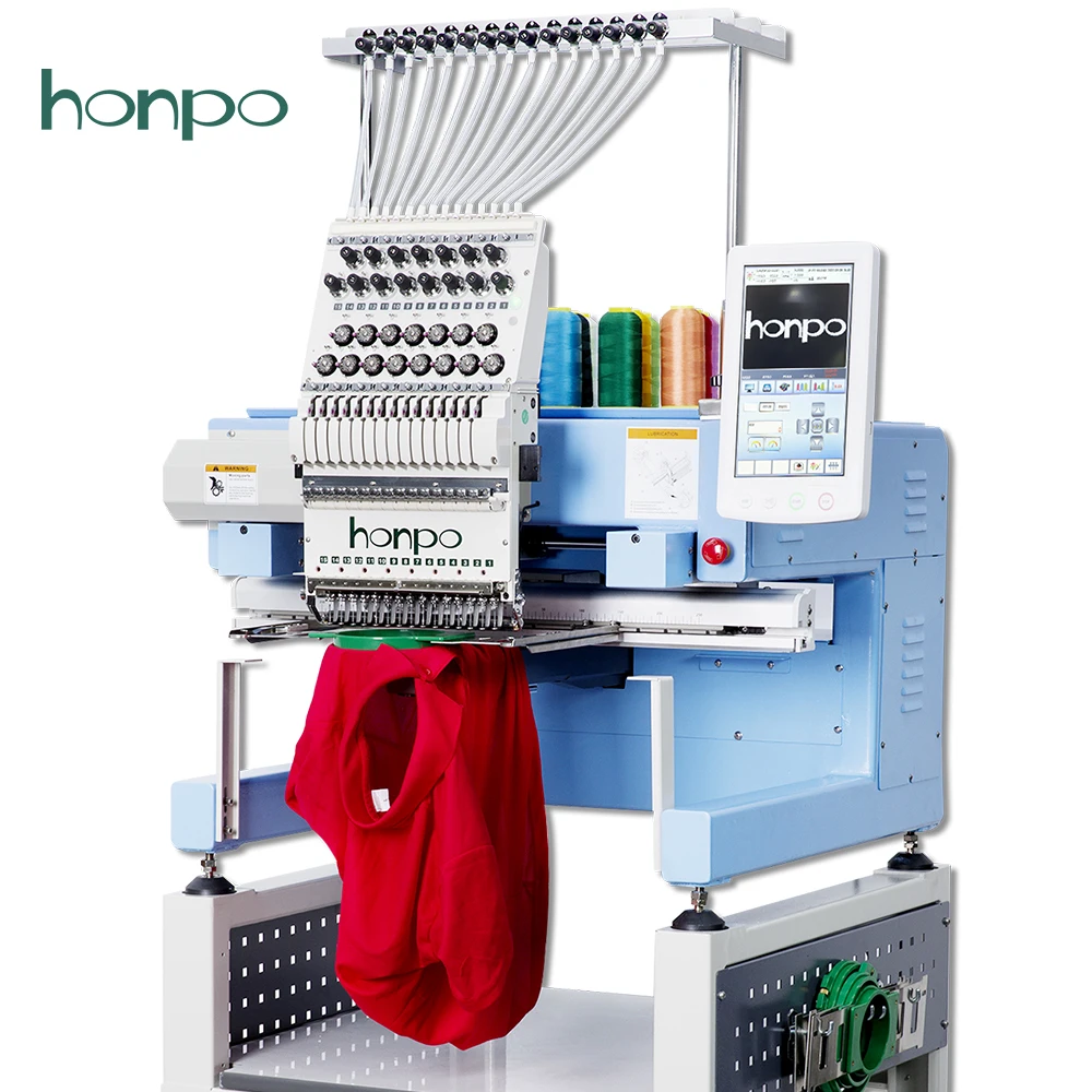 honpo Cool 1 Head Embroidery Machine 12/15 Needles 1500 High Speed Industrial Machine  Embroidery for Sale