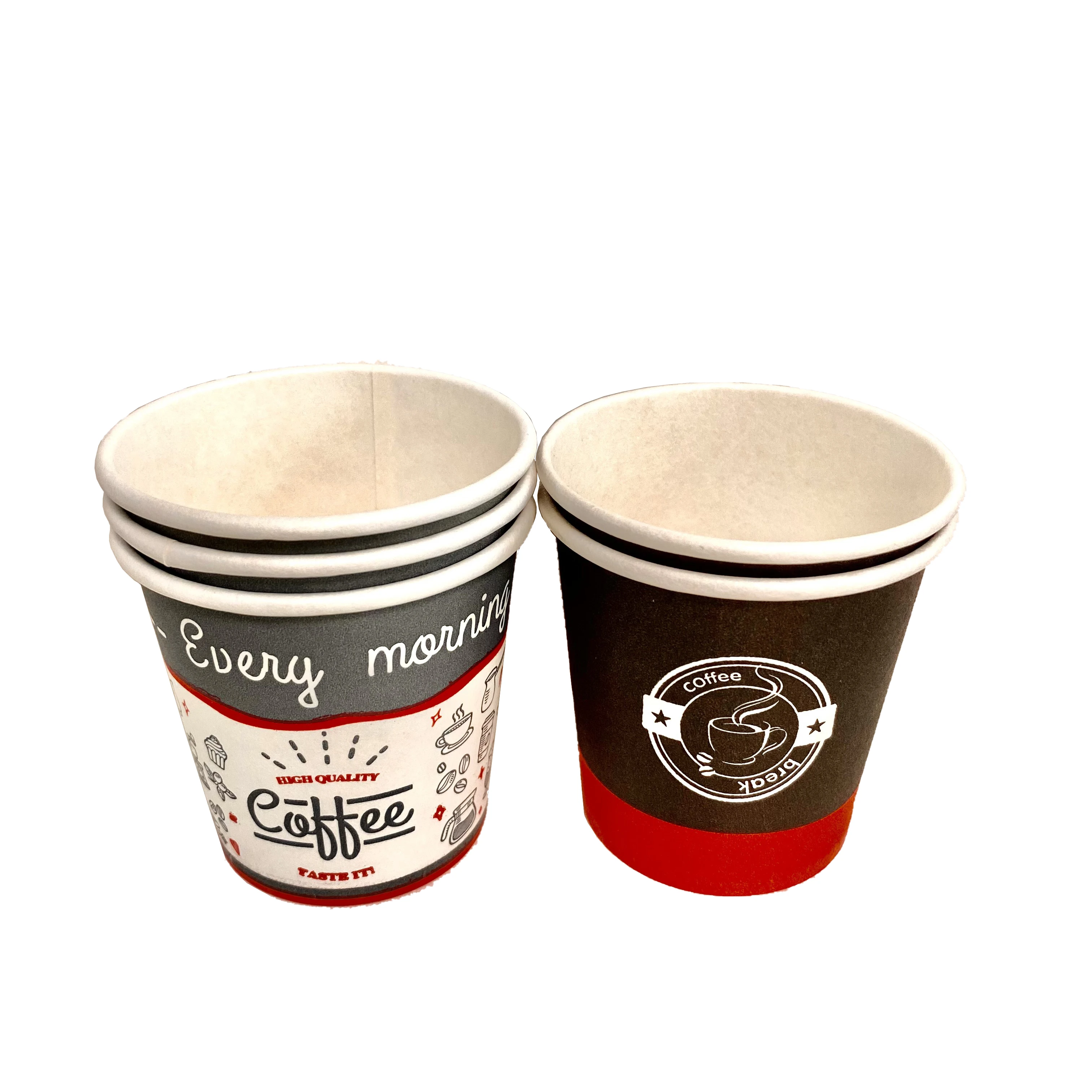 Wholesale Disposable 4oz 8oz 10oz 12oz 16oz Paper Cups Hot/Cold Beverage Drinking Cup with Custom Printed