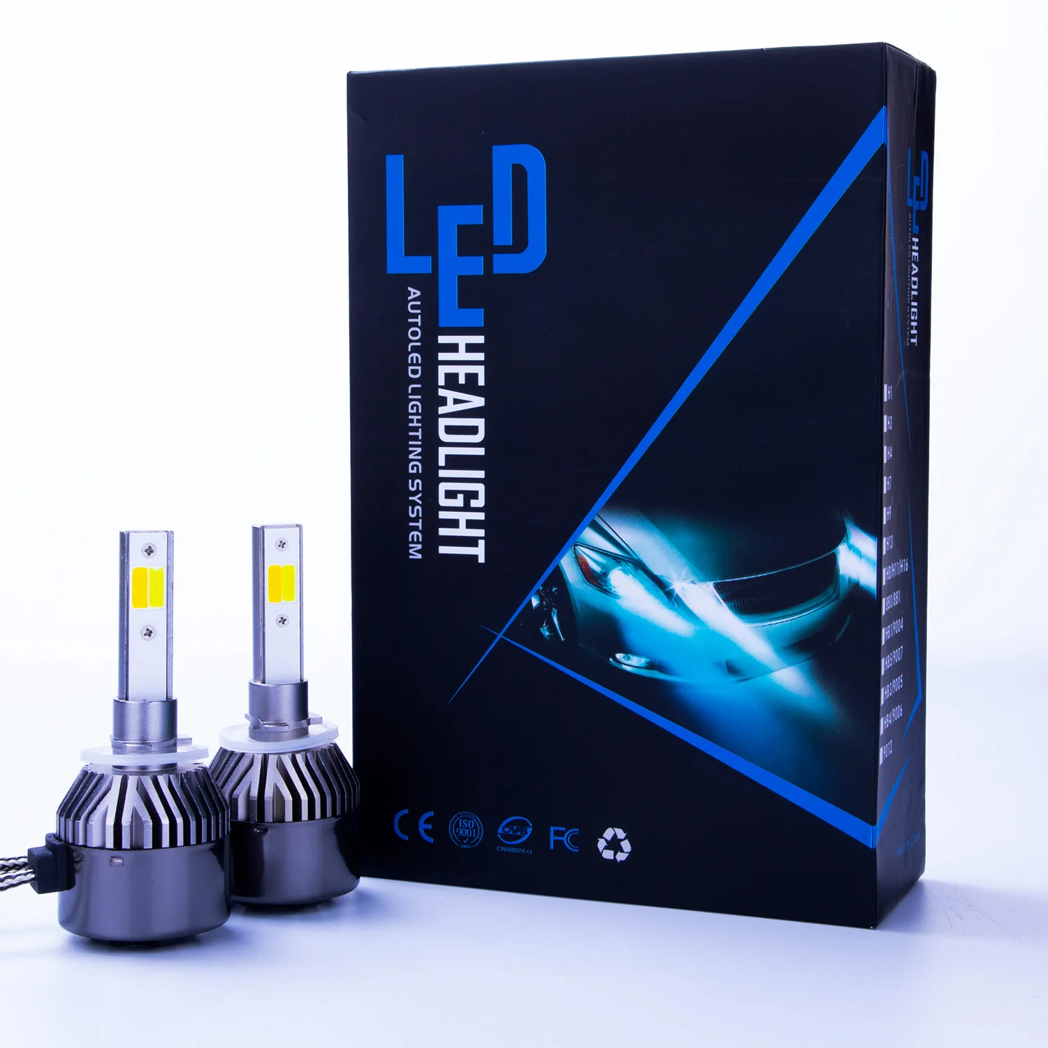 Gpne 3 colors led headlight for H1 H3 H4 H7 H11 880 9005 9006 9012 led canbus