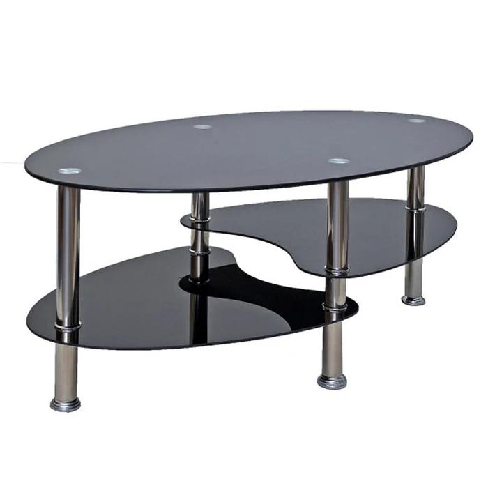 New Design Modern Low Price Glass Coffee Table with Round Shape 3 Layers Side Table