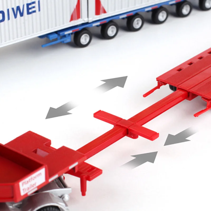 Kid toys free wheel die cast container model truck toy for children die cast car