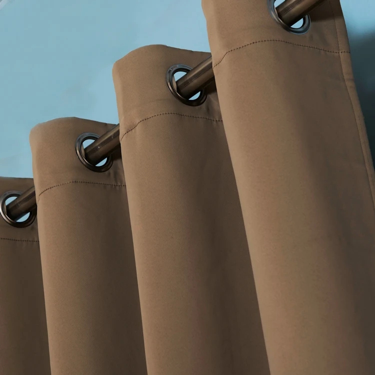 100% полиэстер супер мягкие коричневые бархатные оконные шторы блэкаут