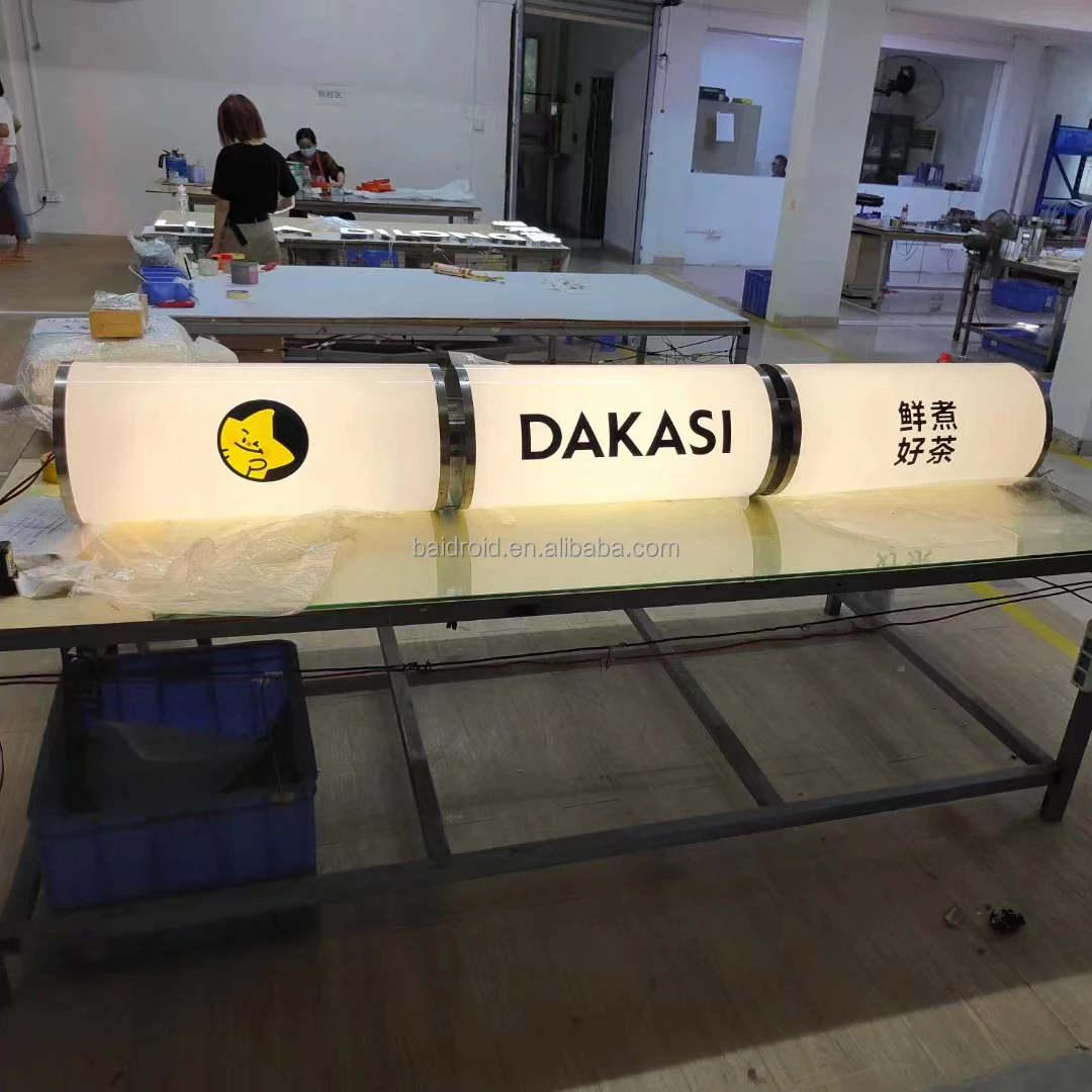 Custom restaurant cafe led illuminated signs led light box signage projecting sign