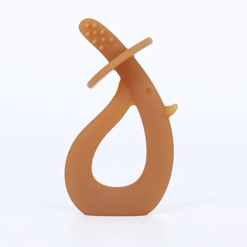 Custom Soft Animal Chewable BPA Free Food Grade Silicone Baby Teether for Kids