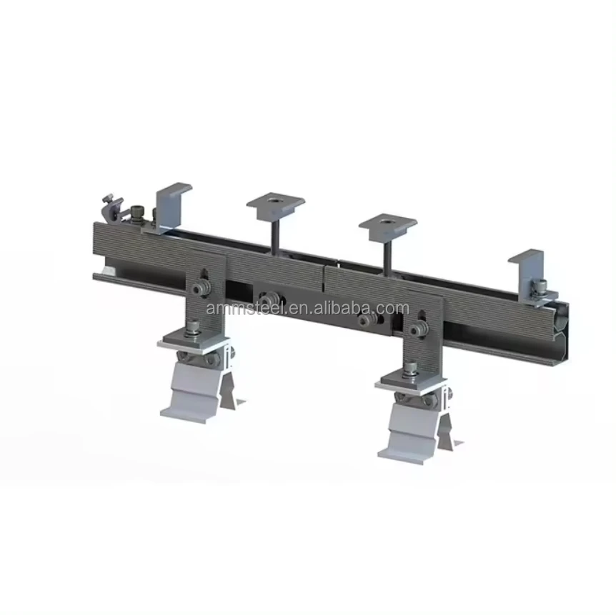 Dual Linear Guide Rail Tracker for Photovoltaic Brackets Woodworking Aluminum Profile with Roller Slide Roof Ground Installation