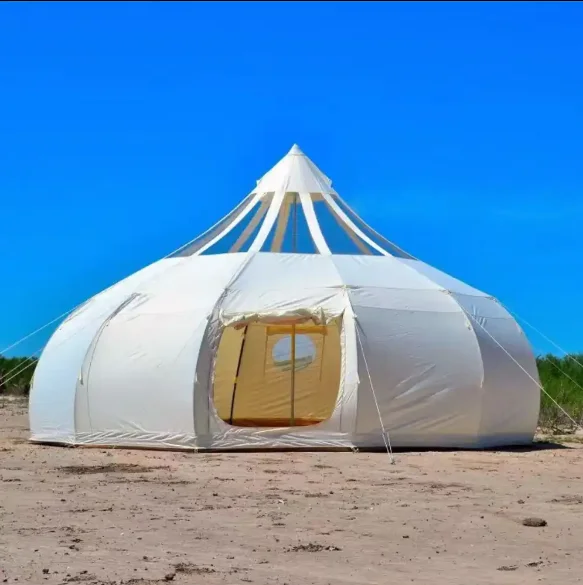 Luxury Glamping Mongolia 4M/5M/6M Waterdrop Stargazing Bell Tent For Camping Party Event Campgrounds & Resort with Custom Logo