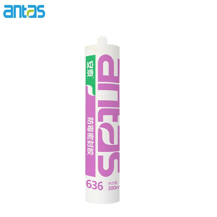 
Antas-636 Mould Resistant MS sealant fast curing clear bathroom and kitchen sanitary silicone sealant 