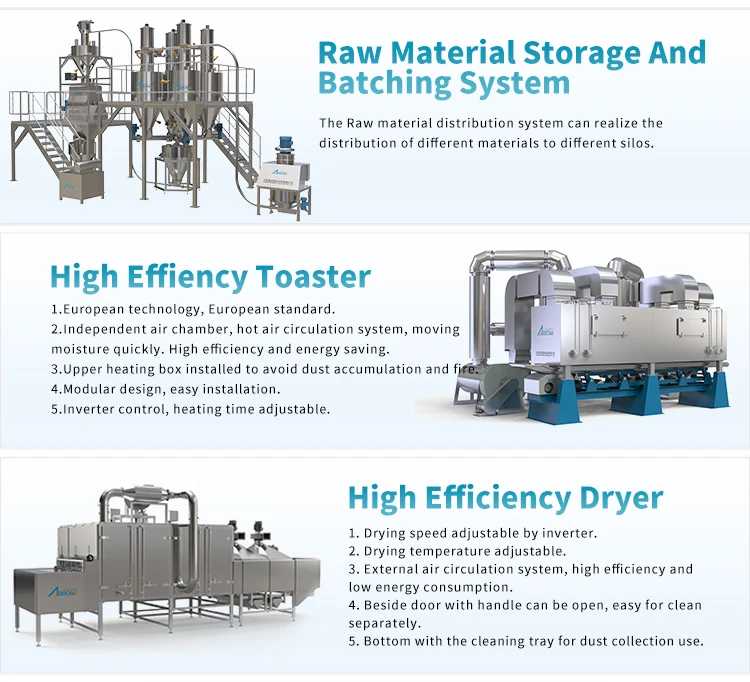 Shandong Arrow Efficient cereal corn making machine fried stainless extruder  puffed corn cereal snacks