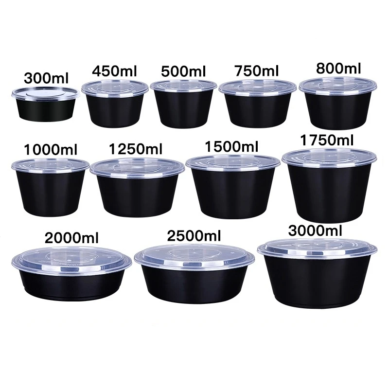 
Прозрачные пластиковые одноразовые пищевые контейнеры 25-6500 мл для ресторана, безопасный для микроволновой печи Ланч-бокс для хранения 