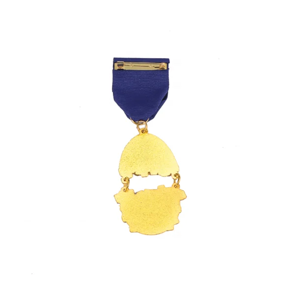 Custom Metal Medallion 3D Logo Souvenir Metal Awards Medal with Ribbon
