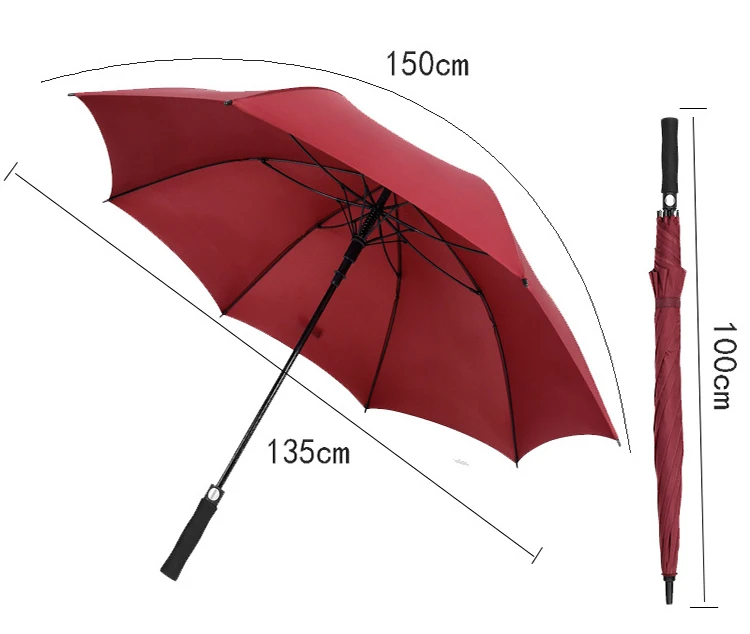 Extra Large Automatic Open Straight Business Golf Umbrella with Logo Factory Direct Supply