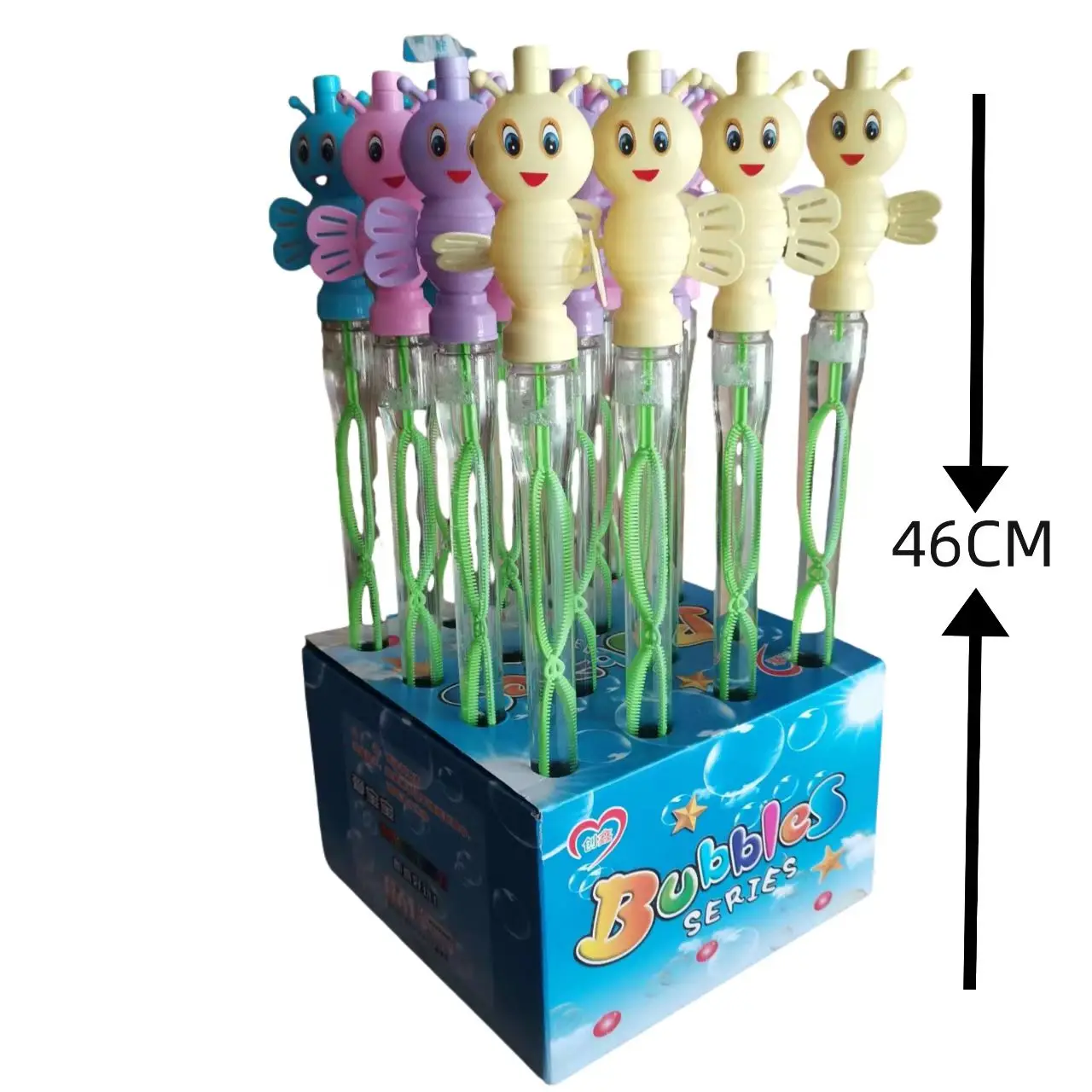 New Unisex Little Bee Bubble Wand Toy Outdoor Parent-Child PVC Fun Pattern Cartoon Plastic Toy Night Market Stall Play Automatic
