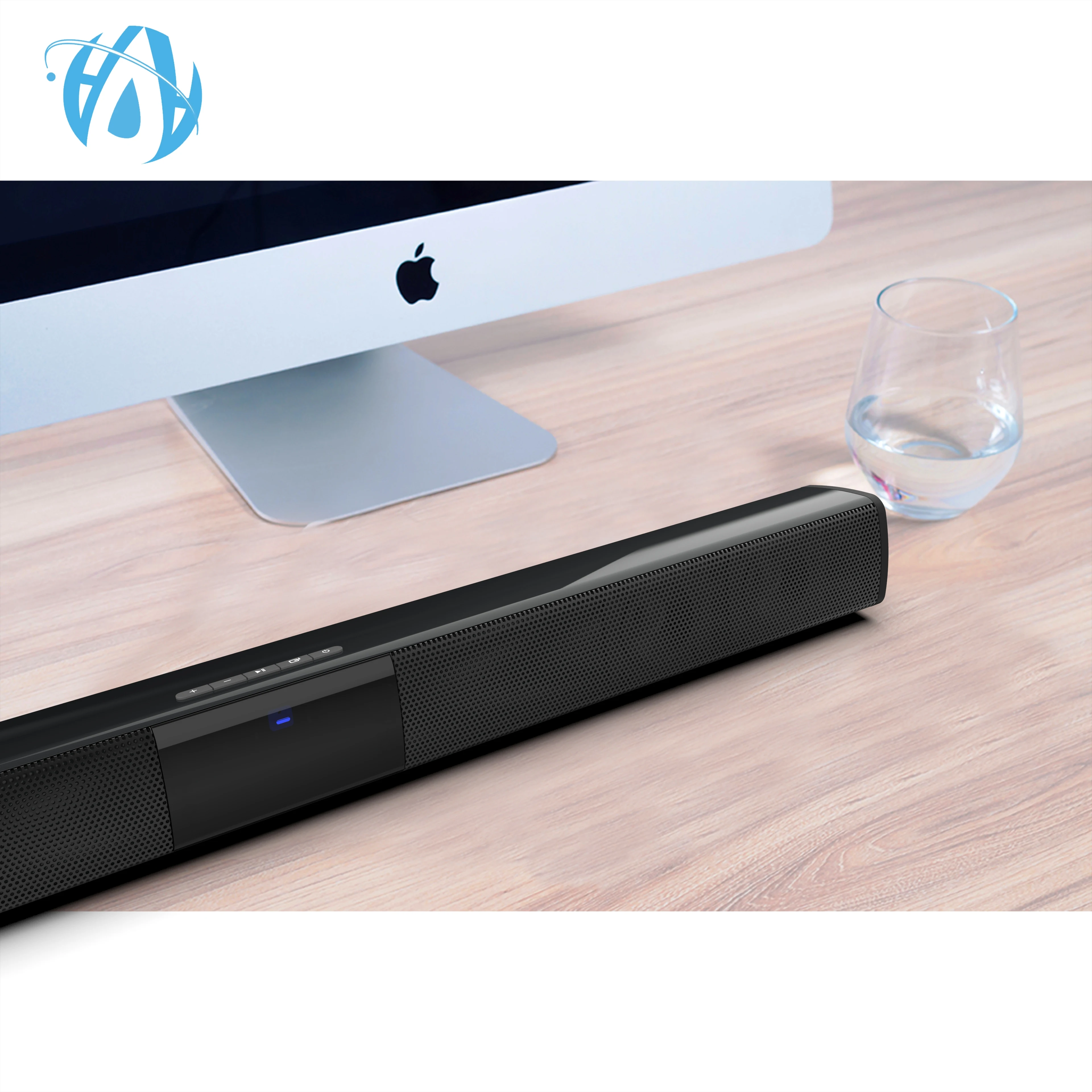 slim small tv mini Speaker for TV Sound bar 2.0 Channel Wired & Wireless Bluetooth Batteries, Best for Indoor Outdoor Use
