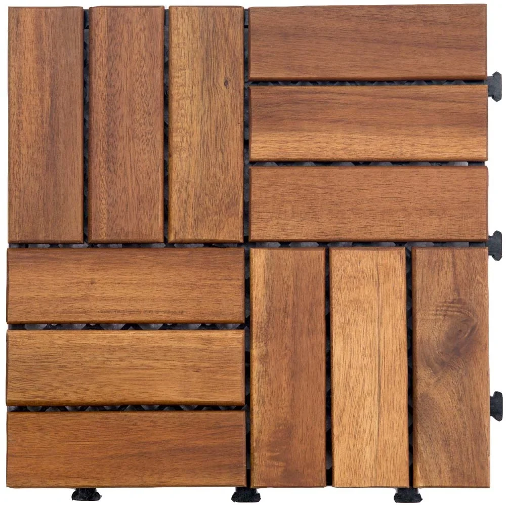 
Cheap and good quality Acacia solid wood decking tile for outdoor decoration 