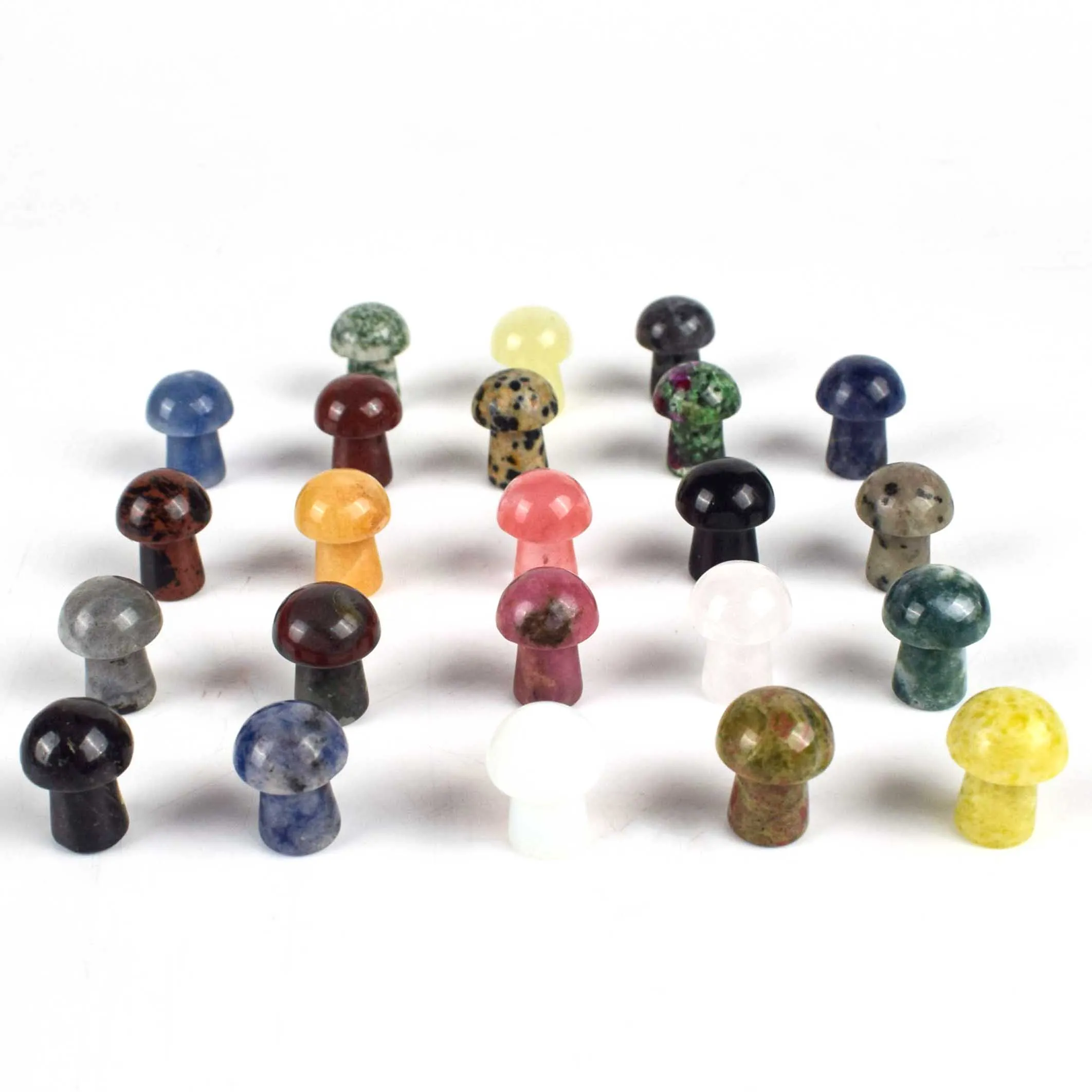 Wholesale Crystal Healing Stones Clear Quartz Clear Mushroom Small Carving Polished For Decoration