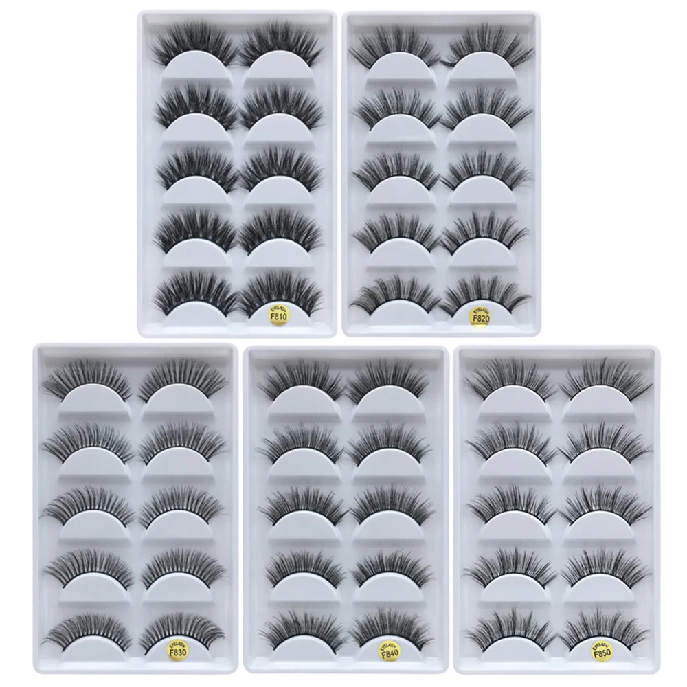 
5 pairs eye lashes vendor wholesale eyelashes 3d faux mink  (1795553319)