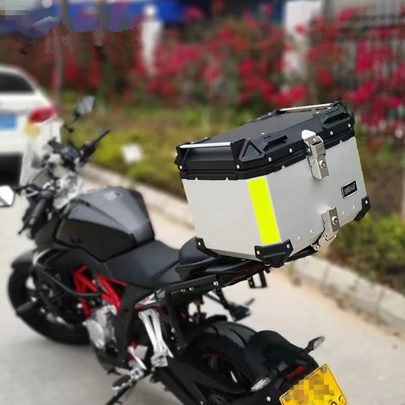 Waterproof  Motorcycle Tail Box Trunk Scooter Real Food Delivery Aluminum Top Case Box
