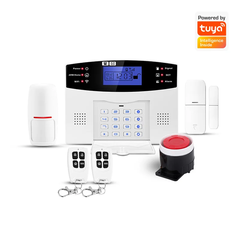 WIFI + GSM Home Alarm System Rechargeable Battery Security Tuya GSM WIFI Alarms