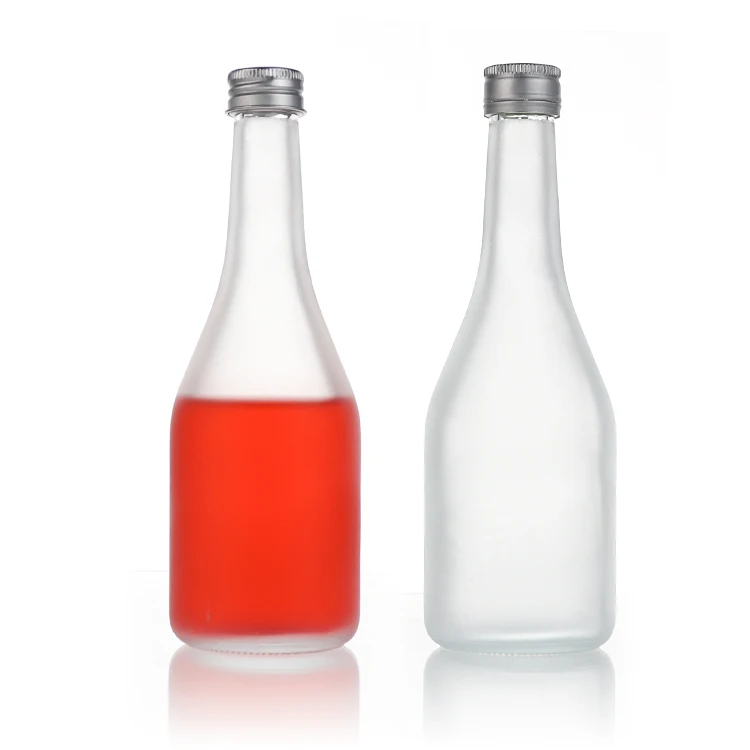 Lid Bottle Factory50ml 100ml 200ml 375ml 500ml 750mluor Beverage Glass Wine Bottle with Aluminum Carton Screen Printing 250ml
