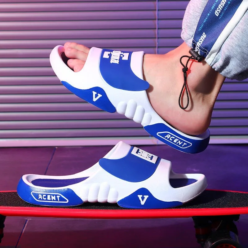 Hot Sale PVC Shoes men Soft Massage Bottom Home Men Outdoor sport terlik flipflops designer slides slippers for men