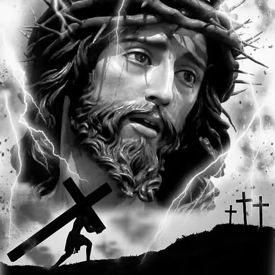 Abstract Black & White Jesus Portrait Canvas Painting Christian Wall Decor for Living Room decoration interior house