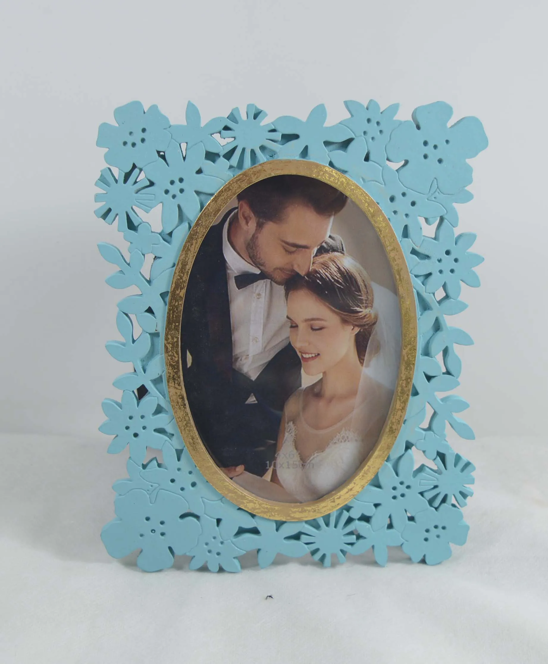 antique silver compact resin photo frame