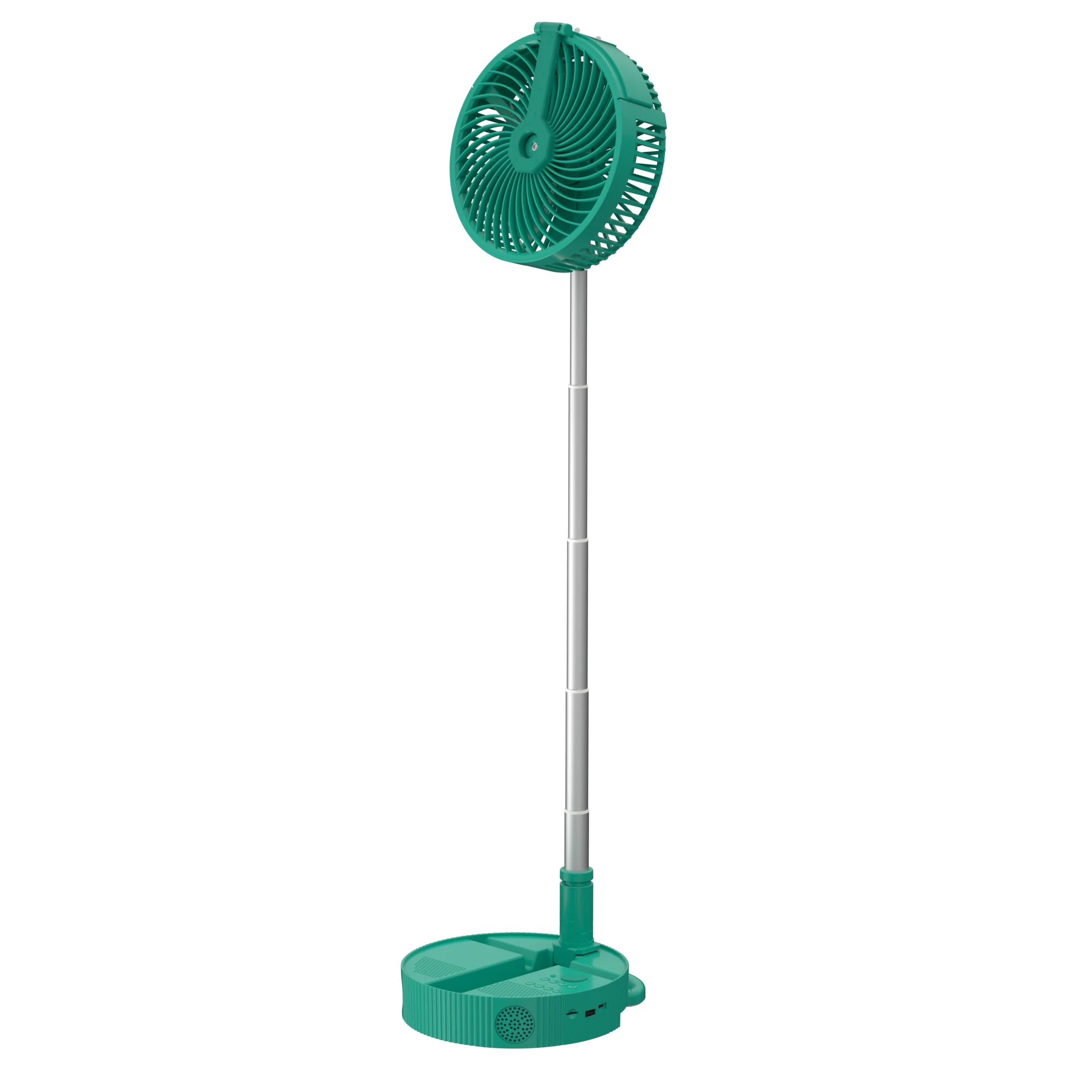 rechargeable multifunctional  portable mist fan with light and radio and TF card and 10000mah lithium battery 1075mm height