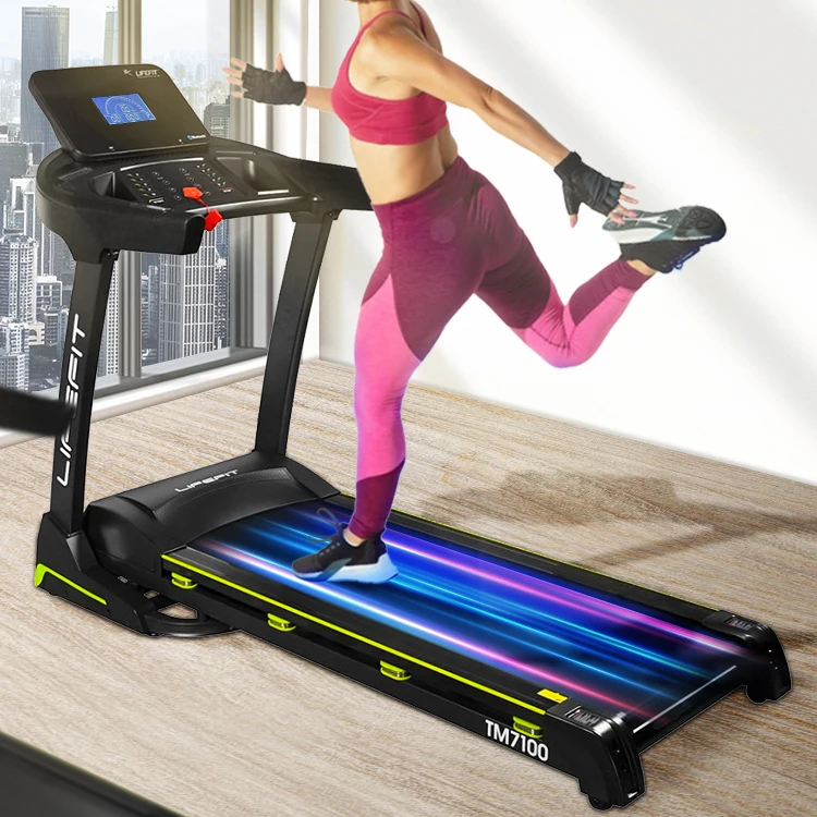 Home Treadmills Running Machine with Adjustable Incline Shock Absorption Digital Monitor Pulse Sensors App Bluetooth Connection