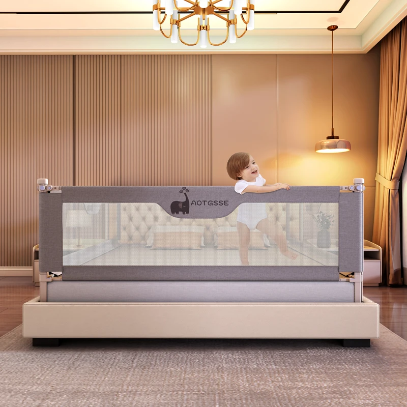 Factory Direct Sales Kids Bed Safety Guards with Adjustable Lifting Rod Adjust Safety Bed Rail for baby customizable