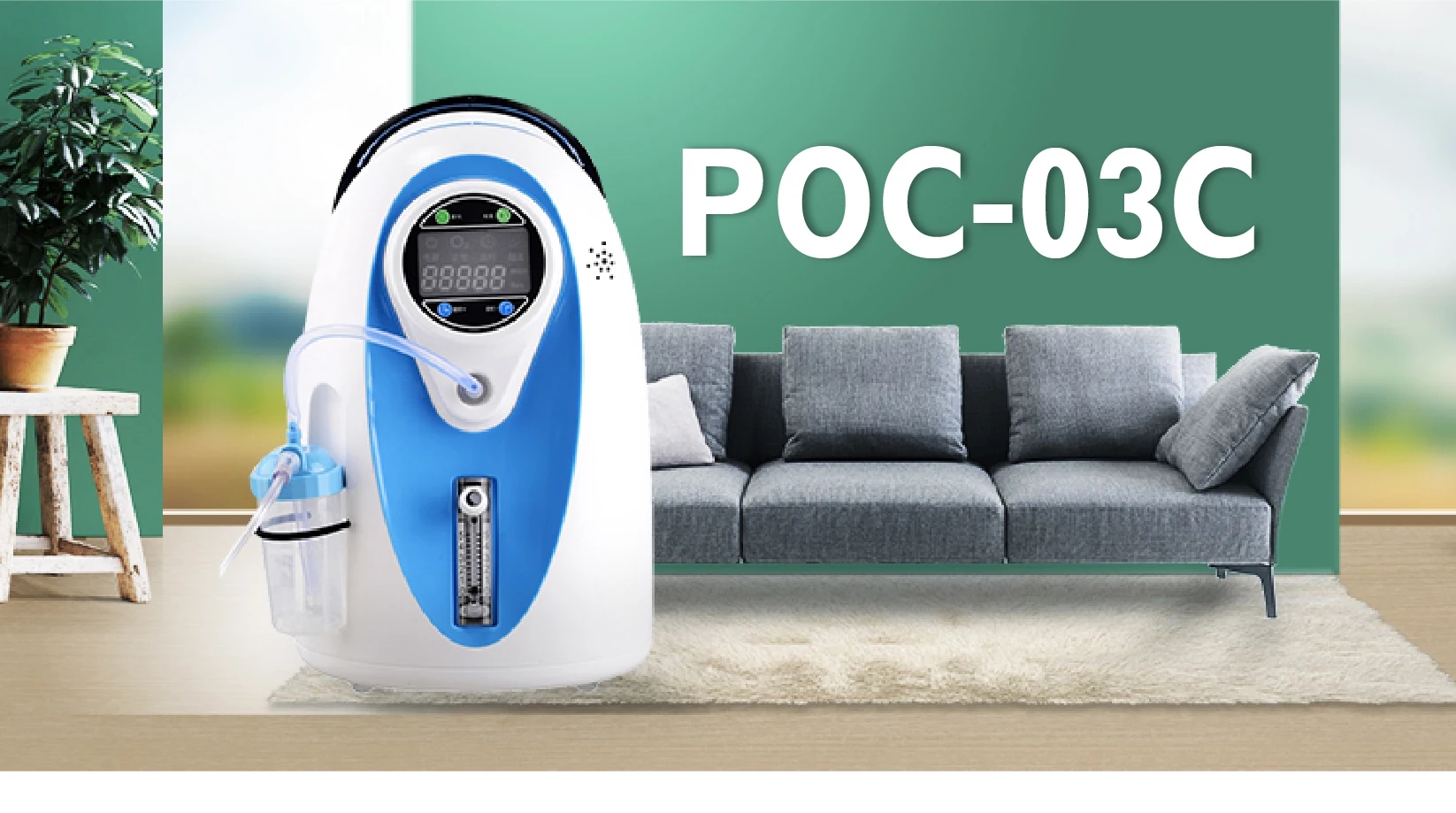 Lightweight simply home care portable oxygen concentrator 3l