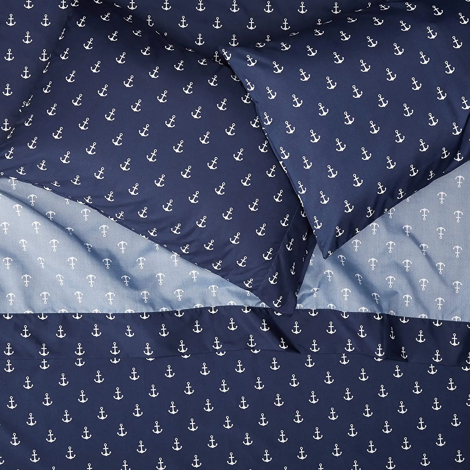 Microfiber Nice Printed Anchors Printed Navy Bedding Bed Sheets for Boys And Girls