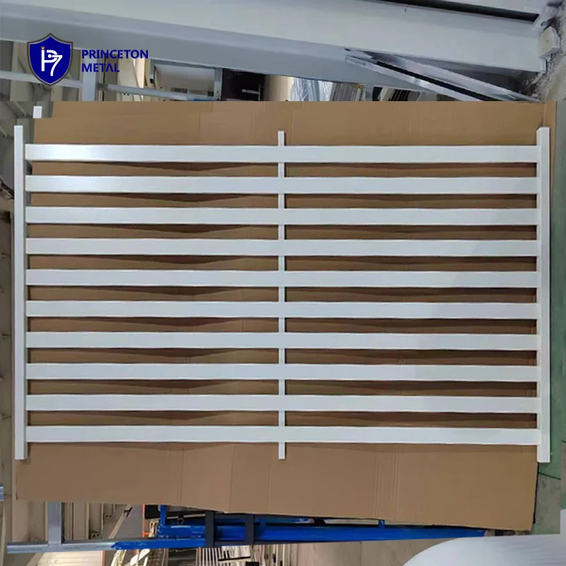 Privacy decorative courtyard waterproof powder coating vertical black aluminum panel fences