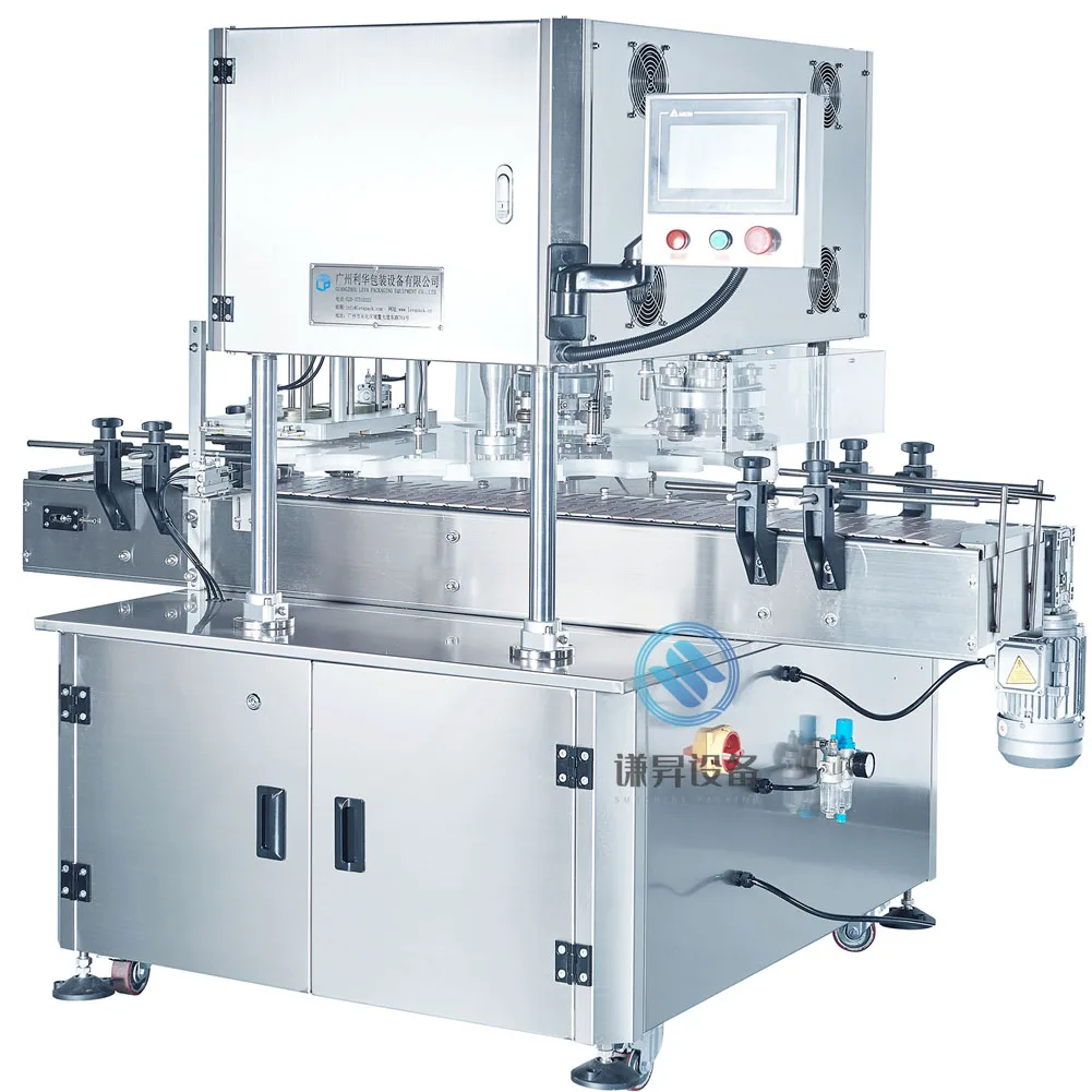 High Speed Double Sealing Heads Aluminum Tin Can Servo Seaming Machine / Paper Can Seaming Machine / Tuna Canned Seaming Machine