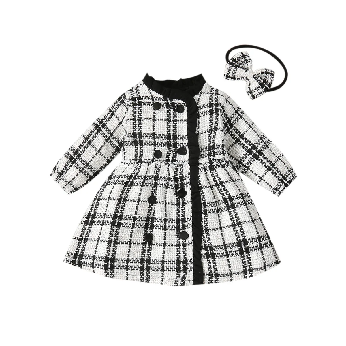 Wholesale  Autumn And Winter Cute Casual Baby Girl Overcoat 0-3T Toddler Girl Fashion Warm Baby Girls Overcoat