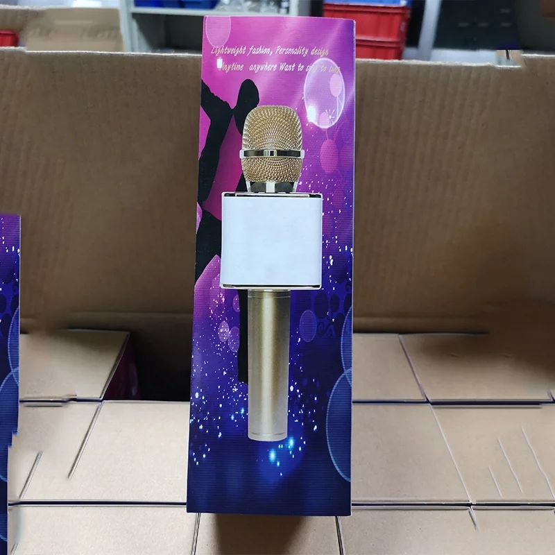 Классическая портативная беспроводная мини-Колонка Q7 для караоке с USB Мобильный микрофон детей подарки на день