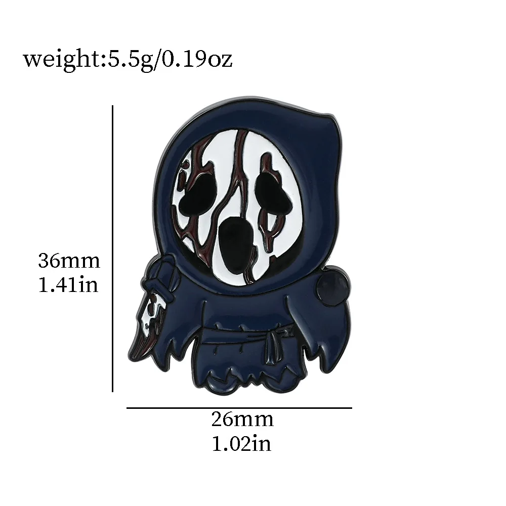 17 New Style Scared Black Style Hallowm Metal Pins Wholesale Cartoon Alloy Enamel Skeleton pumpkin Brooch for Clothing