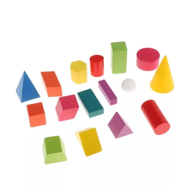 3D geometric solids set math early education sorting games toys Eco-friendly plastic