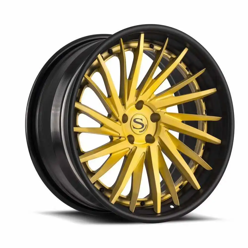 Custom popular style 2 piece 18 to 24 inch aluminum alloy forged mag whee rims with factory price