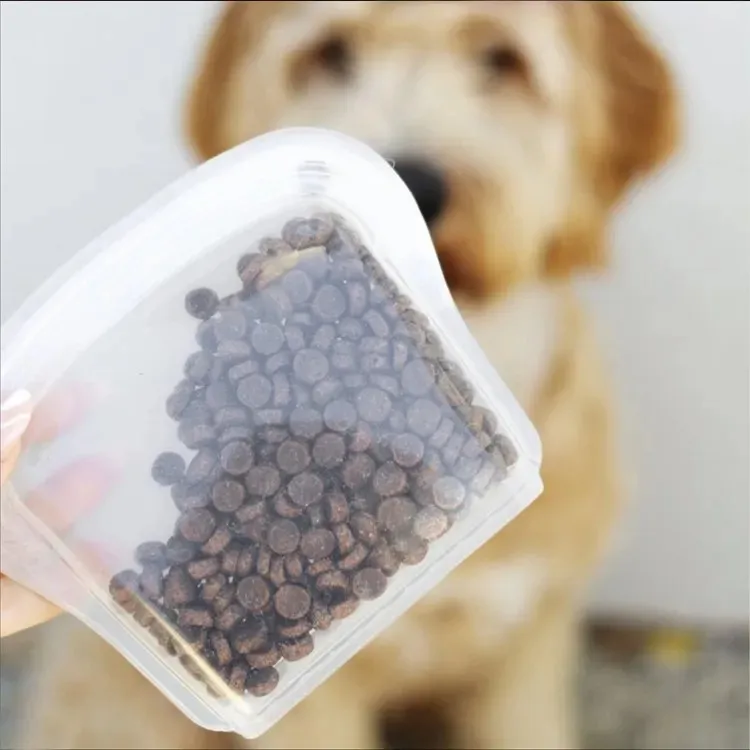 200ML Silicone Dog Training Treat Pouch, Portable Pet Pocket Bag, Go Stuff-It Bag