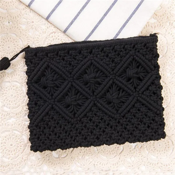 Best quality tassel vintage straw bag simple style handbag summer knitting clutch beach bag