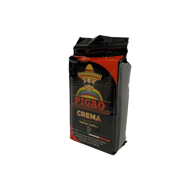 Premium Quality Made in Italy PIGAO ROASTED GROUND COFFEE 250gr bag robusta quality Ready For Export
