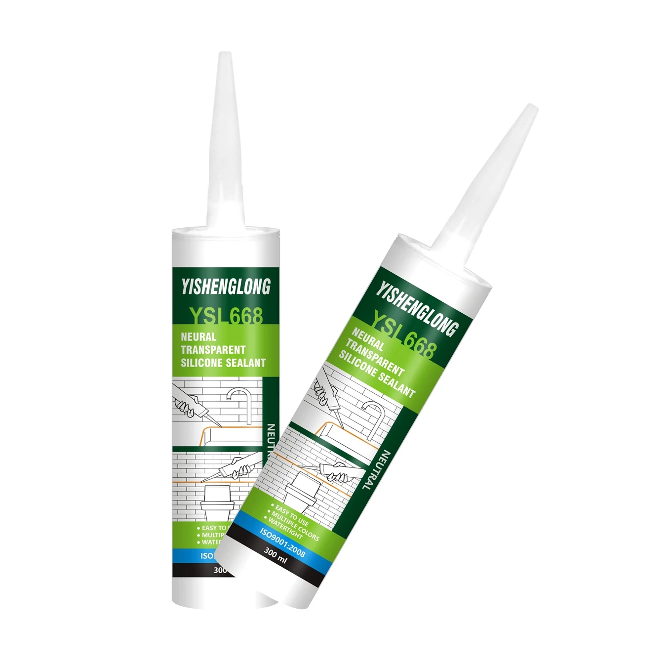 YSL-668 External colored sausage neutral non acetic black waterproof silicone sealant kg price