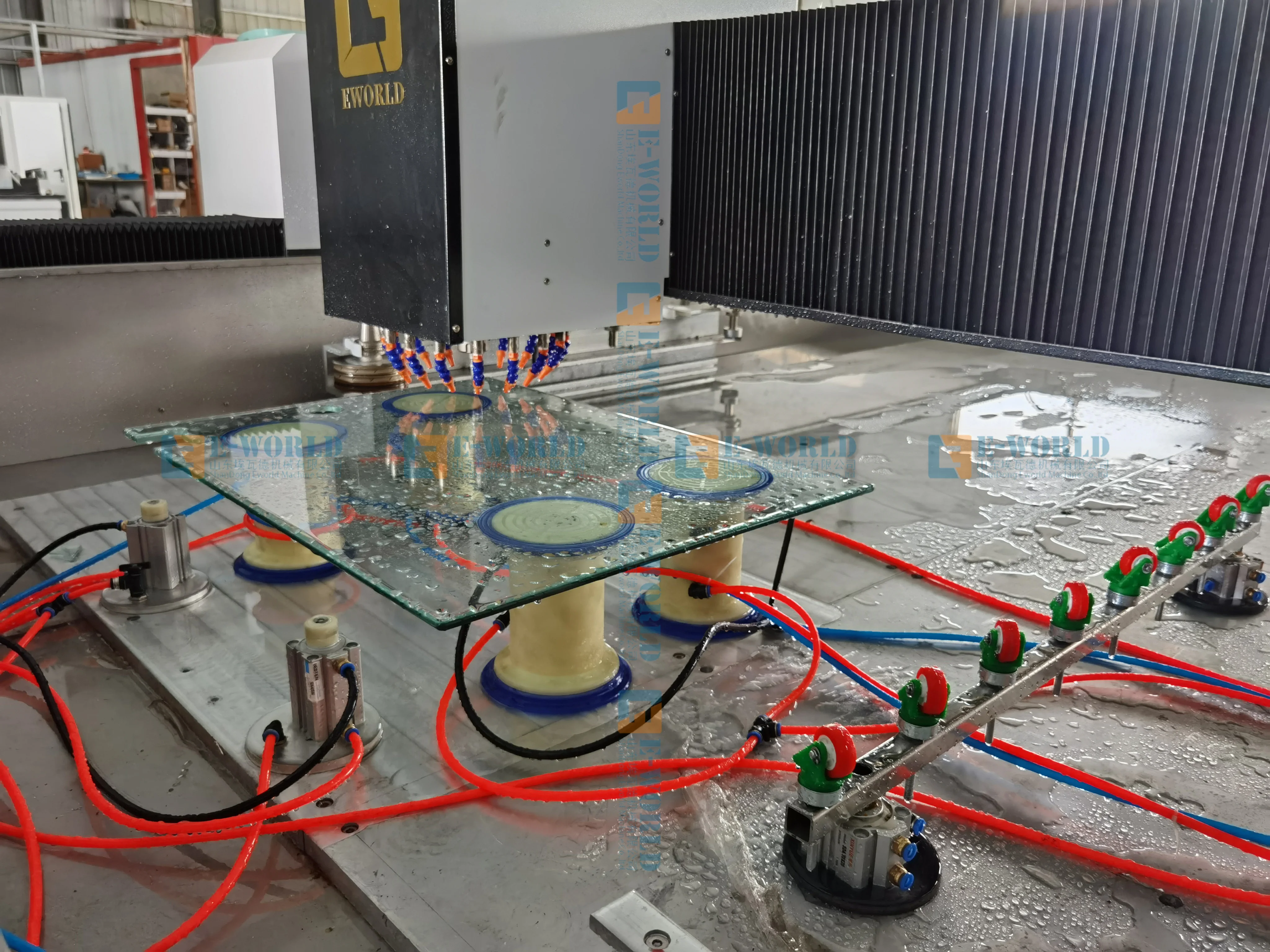 CNC Automatic Glass Working Center Glass Milling Drilling Machine Irregular Shape Grinding Notch Groove Milling