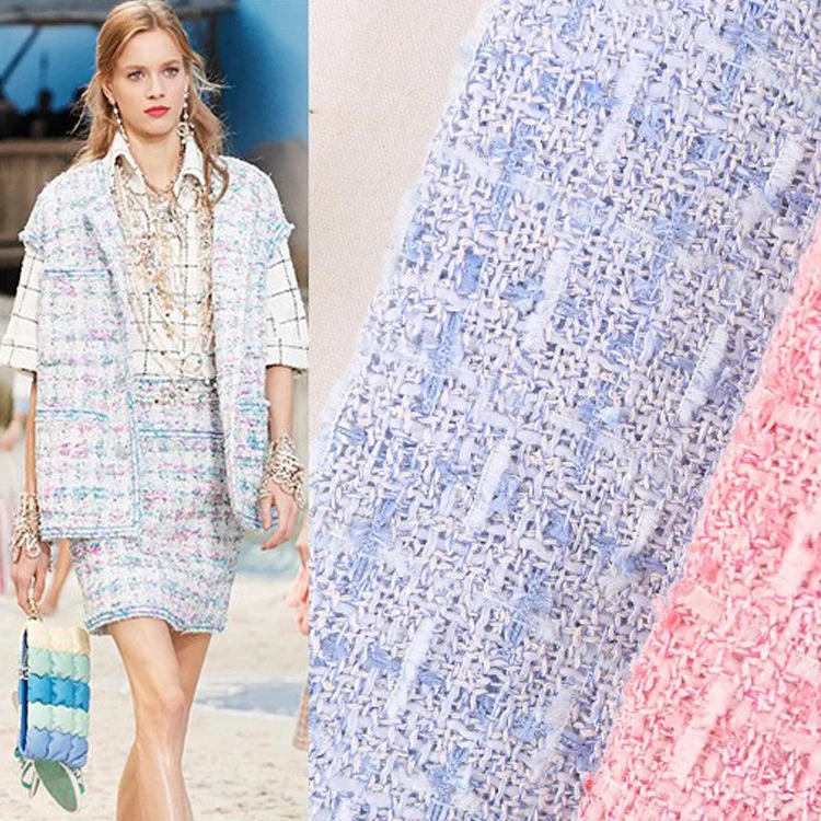 extiles wholesale fabric acrylic cotton tweed fabric kilogram tweedpolyester wool cachemire feeling fabric