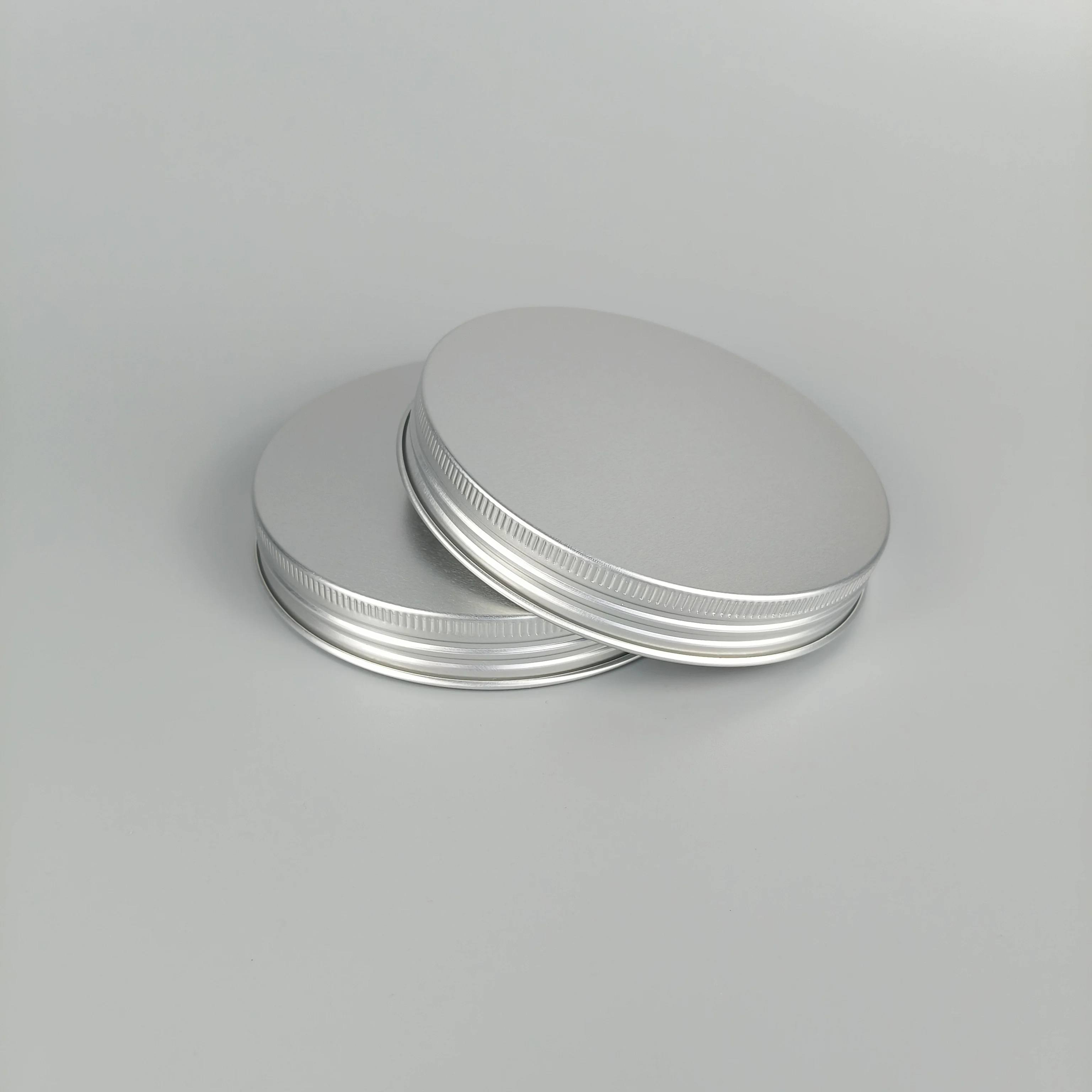 100mm Threaded Metal Lids Silver  Aluminum Screw Caps for bottle