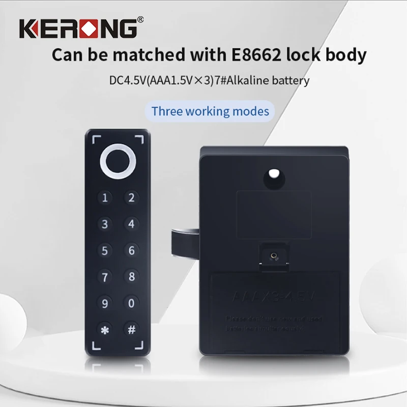 KERONG Digital Gym Locker Cabinet Lock File Cabin Intelligent Electronic Fingerprint Lock