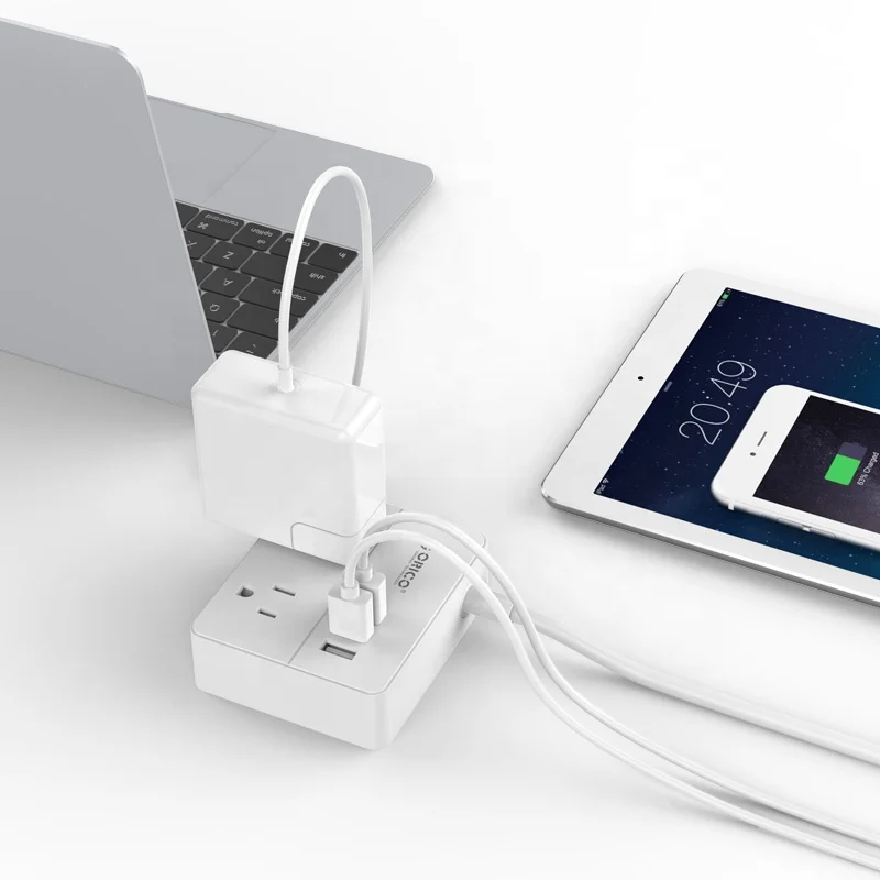 
ORICO US Standard Home Office Using Fashion Portable Travel 2 AC 220V Surge Protector With USB Charging Ports OSP-2A3U-US 