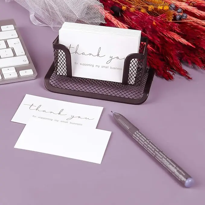 Thank You for Supporting My Small Business Cards, Elegant and Professional Design, 2 X 3.5, Recommended for Online Retailers